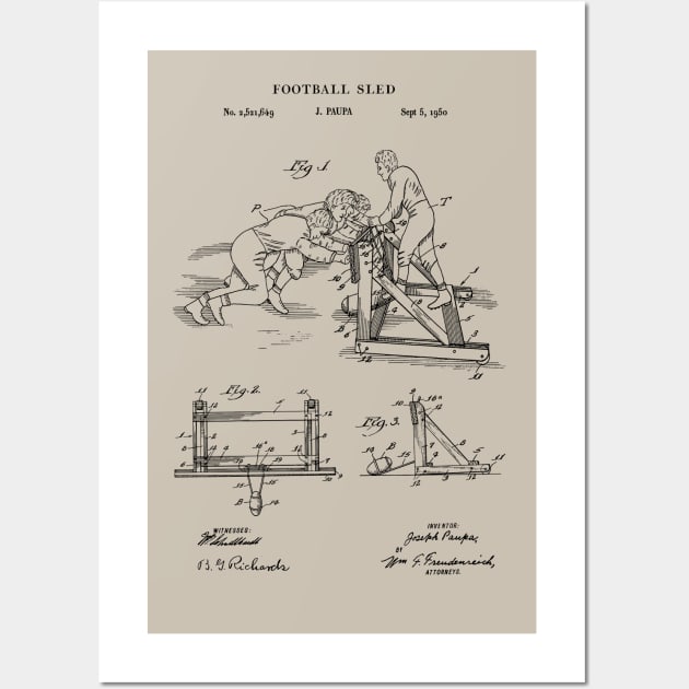 NFL Football Patent Blueprint Design 1959 Wall Art by MadebyDesign